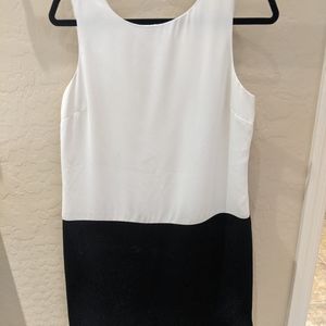 Black and white mini dress